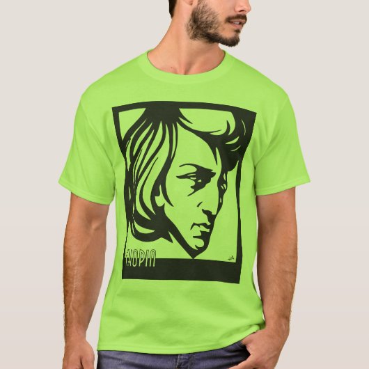 アールデコのスタイルショパン Tシャツ (正面)