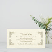 アールデコのスタイル1の悔やみや弔慰は感謝していしています サンキューカード (スタンド正面)