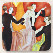 アールデコのダンスカップル 1920年代のボールルーム コースター (正面)