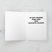 アールデコのトナカイのクリスマスカード シーズンカード (内部)