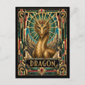 アールデコのドラゴン神話 ポストカード (正面)