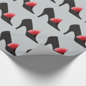 アールデコのハイヒールの靴のファッションの包装紙 ラッピングペーパー (角)