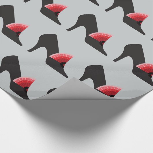 アールデコのハイヒールの靴のファッションの包装紙 ラッピングペーパー (角)