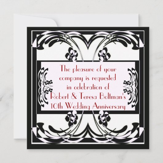 アールデコのフォーマルな招待状 招待状 (正面)