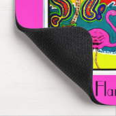 アールデコのフラミンゴ マウスパッド (コーナー)