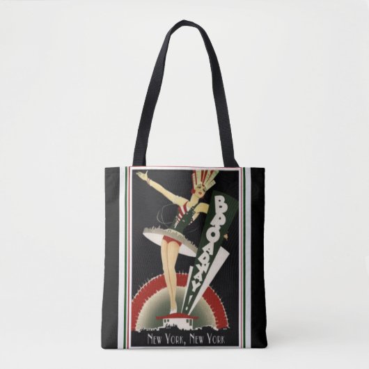 アールデコのブロードウェイのニューヨークのトート トートバッグ (正面)
