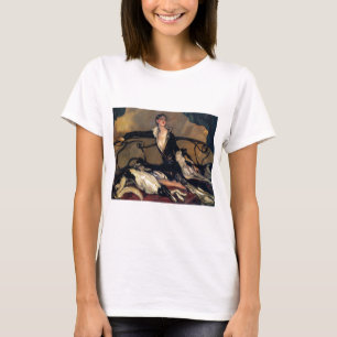 アールデコのボルゾイおよび女性Lounging Tシャツ