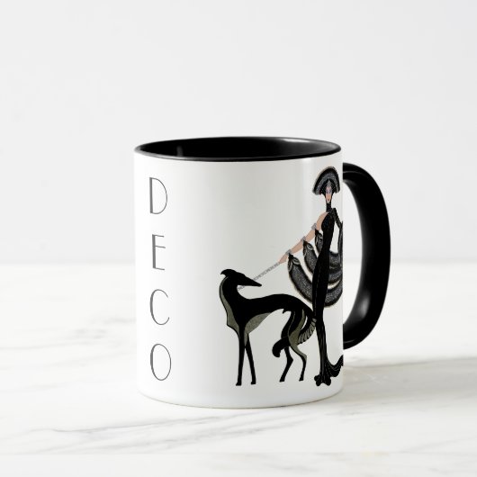 アールデコのボルゾイのマグ マグカップ (正面右)