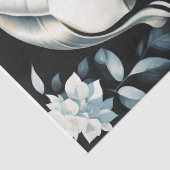 アールデコのポートレート – 青 – Decopage - 薄葉紙 (詳細)