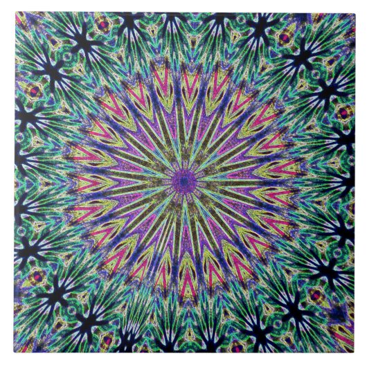 アールデコのマンデラのカラフルなセラミックタイル タイル (正面)