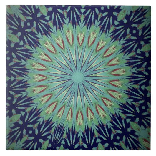 アールデコのマンデラのカラフルなセラミックタイル タイル (正面)