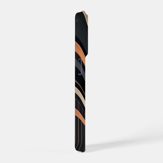 アールデコのメタリック幾何学エレガンス iPhoneケース (右側面)