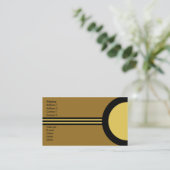 アールデコのレトロビジネスまたはネットワーキングのプロフィールカード 名刺 (スタンド正面)