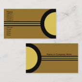 アールデコのレトロビジネスまたはネットワーキングのプロフィールカード 名刺 (正面/裏面)