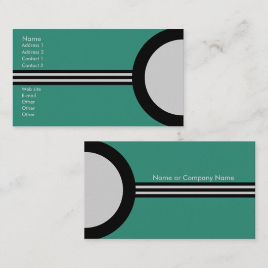 アールデコのレトロビジネスまたはネットワーキングのプロフィールカード 名刺 (正面/裏面)