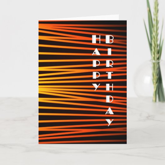 アールデコのヴィンテージのハッピーバースデーカード カード (正面)