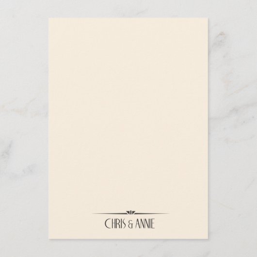 アールデコのヴィンテージのビーチの詳細情報|の赤面 エンクロージャーカード (裏面)