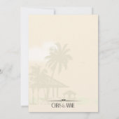 アールデコのヴィンテージのビーチは写真感謝していしています サンキューカード (裏面)