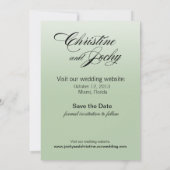 アールデコのヴィンテージのビーチ結婚式 セーブザデート (裏面)