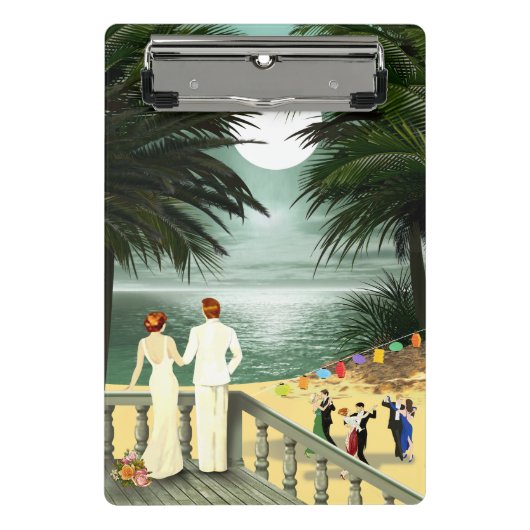 アールデコのヴィンテージのビーチ ミニクリップボード (正面)