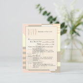 アールデコのヴィンテージのビーチRSVP |の赤面 出欠カード (スタンド正面)