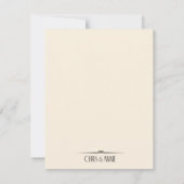 アールデコのヴィンテージのビーチRSVP |の赤面 出欠カード (裏面)