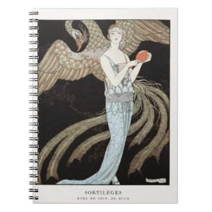 アールデコのヴィンテージ 1920年代 ファッション フラッパー フェニックス ノートブック