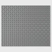 アールデコの中国のな焦燥、銀およびグラファイトの灰色 ラッピングペーパー (フラット)