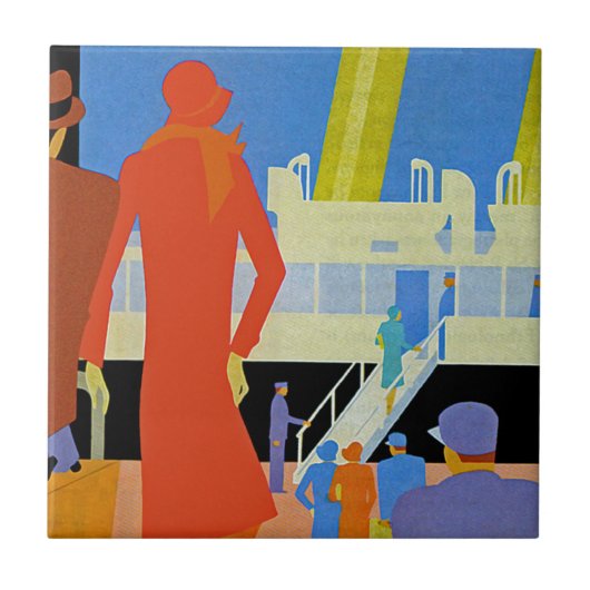 アールデコの乗ること タイル (正面)