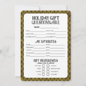 アールデコの休日のギフト質問表 シーズンカード (正面)