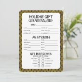 アールデコの休日のギフト質問表 シーズンカード (スタンド正面)