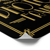 アールデコの写真フレームプリントに署名 ポスター (角)