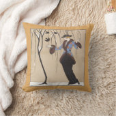 アールデコの冬場面 クッション (ブランケット)