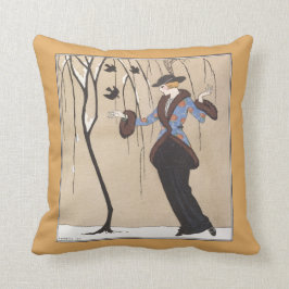 アールデコの冬場面 クッション