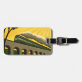 アールデコの列車の荷物のラベル ラゲッジタグ (正面横)