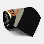 アールデコの刺激を受けたなネクタイの黒 ネクタイ (ロール)