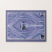 アールデコの噴水（青） ジグソーパズル (横)