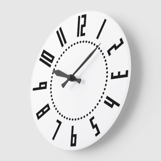 アールデコの大きな丸い壁時計 ラージ壁時計 (傾斜)