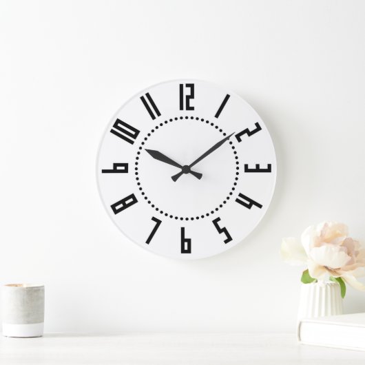 アールデコの大きな丸い壁時計 ラージ壁時計 (ホーム)