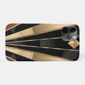 アールデコの太陽の放射状幾何学的高級デザイン Case-Mate iPhoneケース (裏面(横))