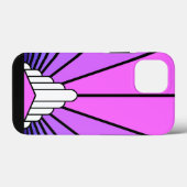 アールデコの太陽を紫とピンク Case-Mate iPhoneケース (裏面 (横))
