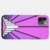アールデコの太陽を紫とピンク Case-Mate iPhoneケース (裏面(横))