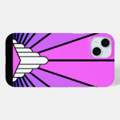 アールデコの太陽を紫とピンク Case-Mate iPhoneケース (裏面 (横))