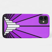アールデコの太陽を紫 Case-Mate iPhoneケース (裏面(横))