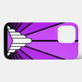 アールデコの太陽を紫 Case-Mate iPhoneケース (裏面 (横))
