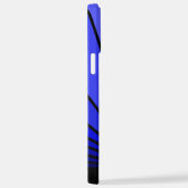 アールデコの太陽を青で彩る iPhoneケース (右側面)