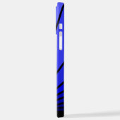 アールデコの太陽を青で彩る iPhoneケース (左側面)