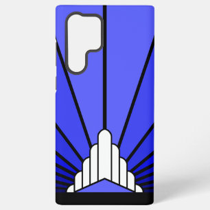 アールデコの太陽を青で彩る SAMSUNG GALAXY S22 ULTRAケース