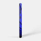 アールデコの太陽を青で彩る SAMSUNG GALAXYケース (右側面)