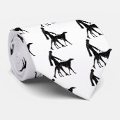 アールデコの女性およびボルゾイ ネクタイ (ロール)